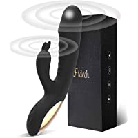 FIDECH - Masajeador portátil con 10 modos de frecuencia impermeable- silicona suave- impermeable- color morado